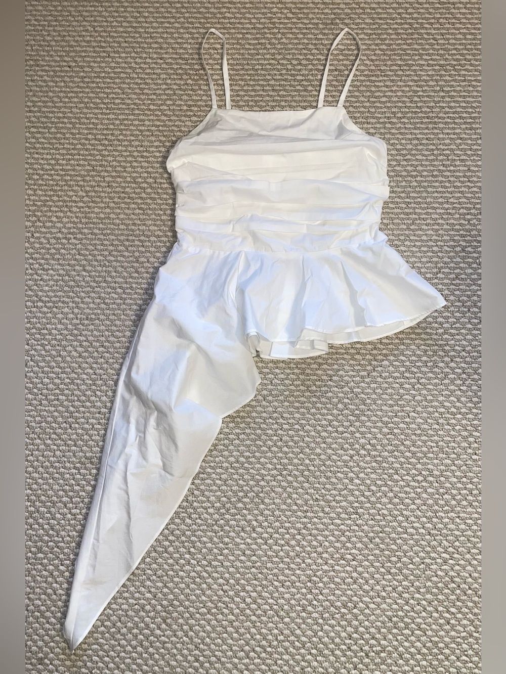 VENUS Asymmetrical White Top Sleeveless Cotton size 12 NWOT